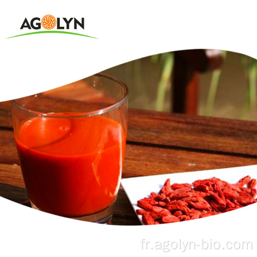 Boire de jus de jus de baies de goji originale Ningxia pur